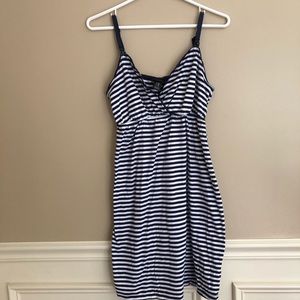 Blue and White striped nursing nightgown